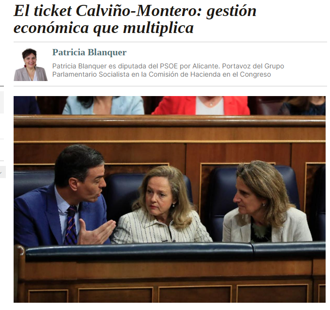 «El ticket Calviño-Montero: gestión económica que multiplica»